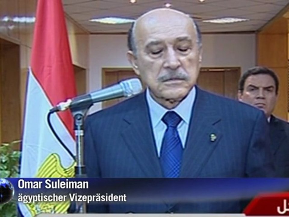 Suleiman verkündet rücktritt von mubarak