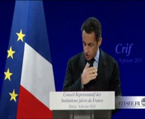 Israël, Nicolas Sarkozy et le Dîner du Crif 2011 1/2