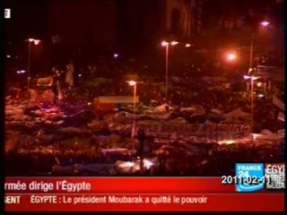 EGYPTE L'annonce de la démission de Moubarak et réactions