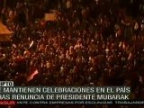 Celebraciones en todo Egipto tras renuncia de Mubarak