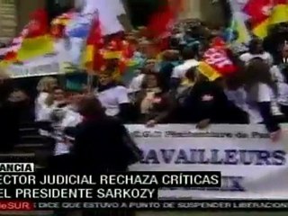 Sector judicial se manifiesta y rechaza críticas de Sarkozy