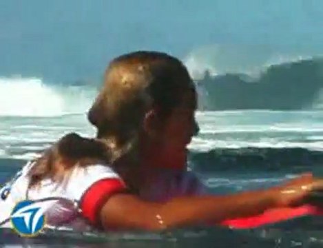 Ladies Bodyboarding from Teahupoo Tahiti