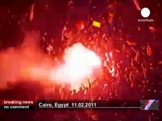 Egyptians celebrate Mubarak's resignation - no comment