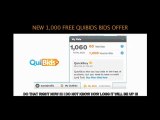 quibids, 1000 free bids !!!