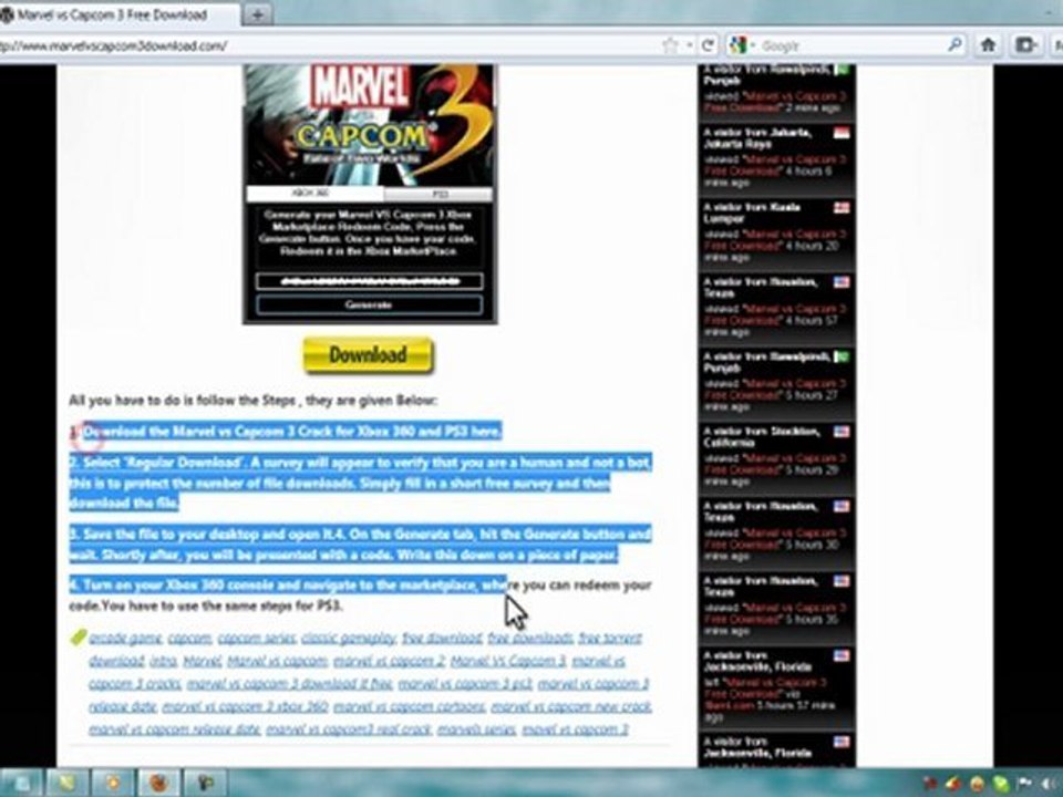 Marvel Vs Capcom 3 Fate of two world keygen Free Download