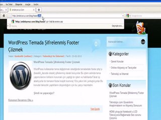 Wordpress şifreli footer çözme