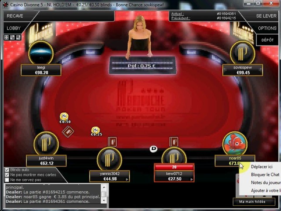 Review session SH sur Partouche Poker en NL50