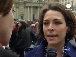 Les Italiennes manifestent contre Berlusconi