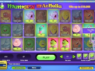 Online scratch cards |  Memory Madness | Instant win game |