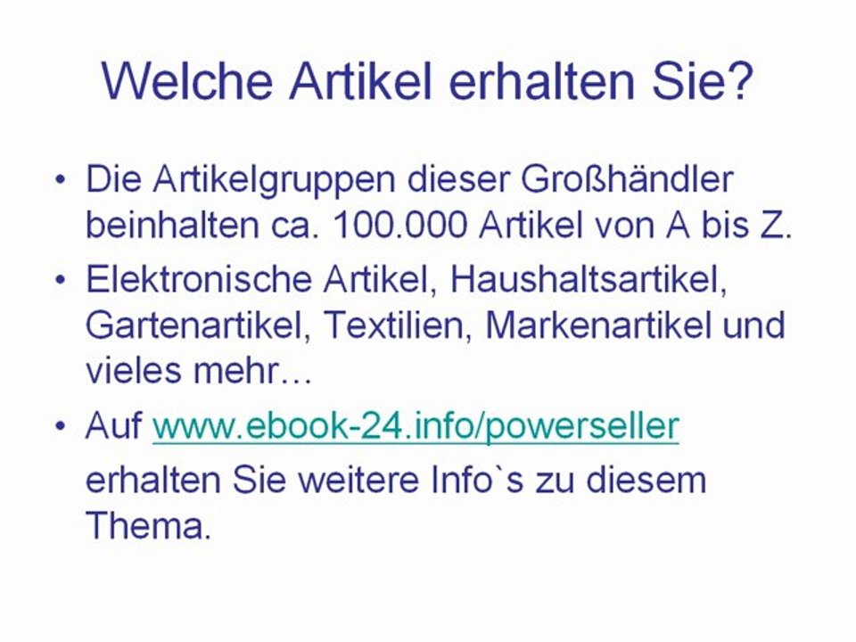 Großhändler und Import Adressen für Händler