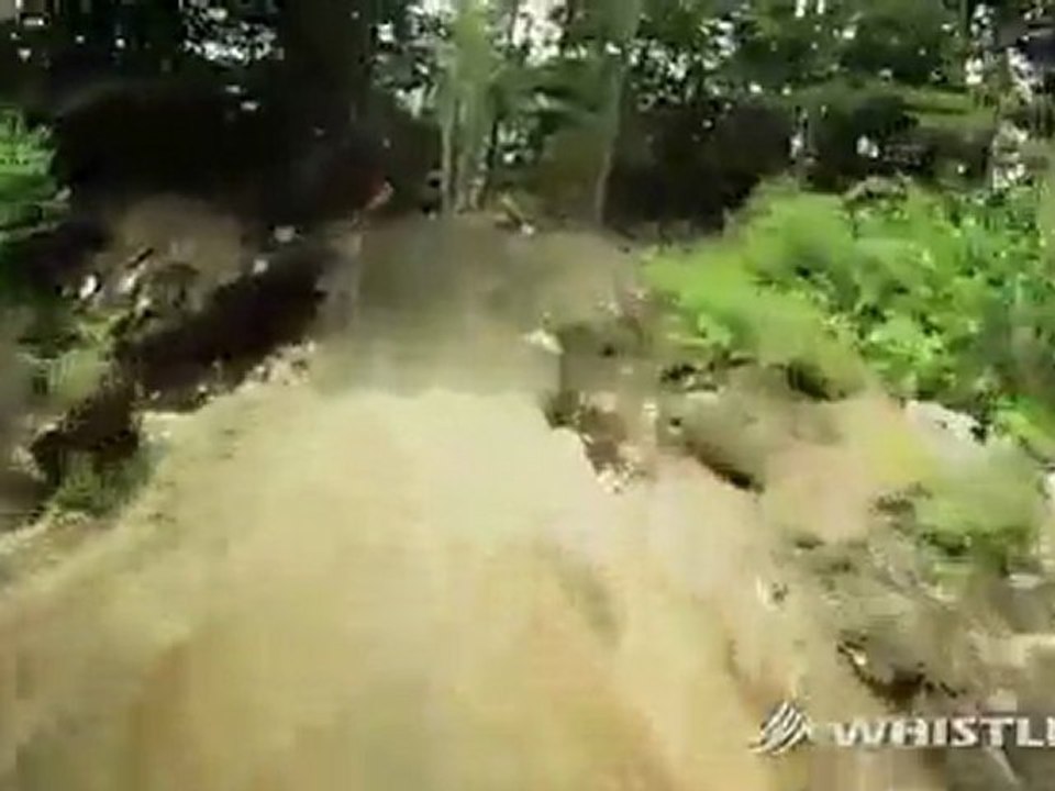 Mountain bike - Rebecca McQueen rides 'Ninja Cougar' into lower 'A-line' on Whistler Bike Park