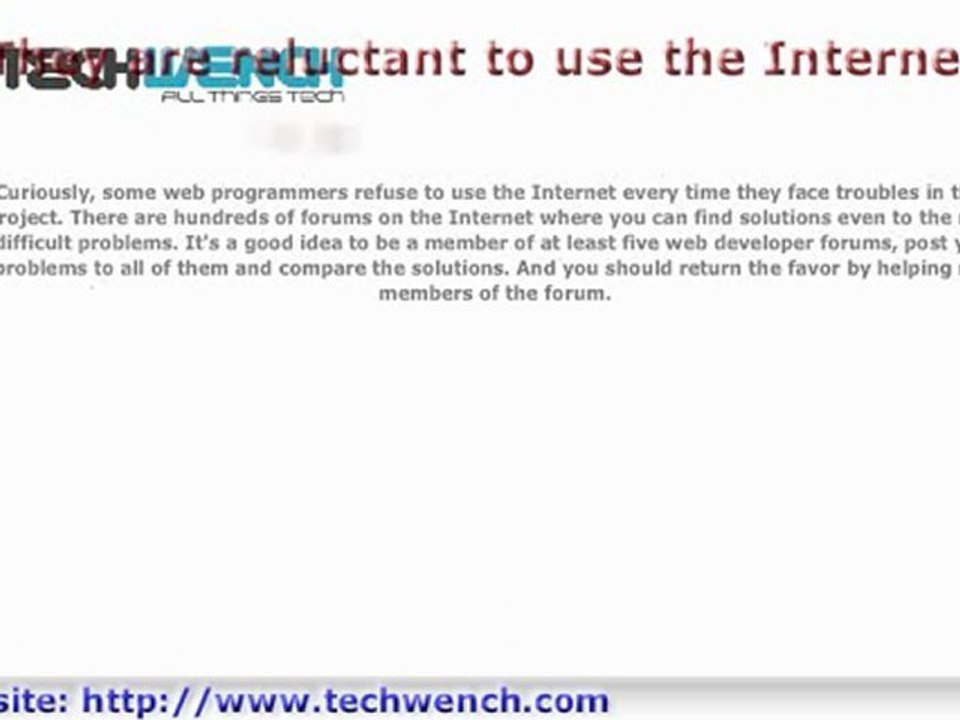 10 Reasons Why Web Programmers Fail to Improve Themselves