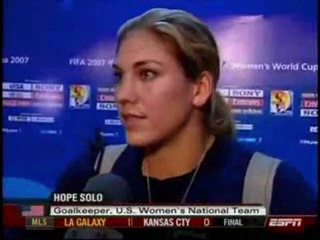 HOPE SOLO MAD OVER US WOMENS WORLD CUP LOSS