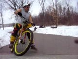 studded ice tire bike grind