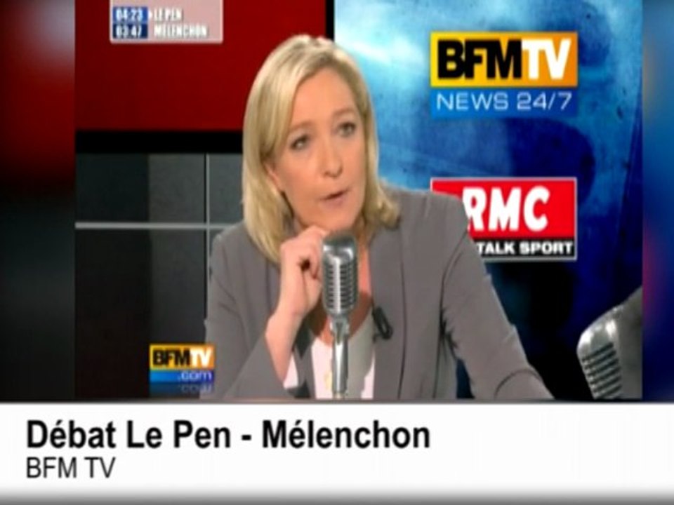 Présidentielle 2012 : le résumé du débat Mélenchon - Le Pen
