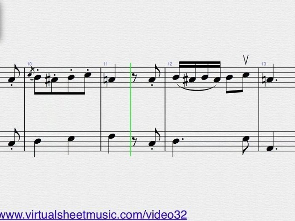 Wolfgang Amadeus Mozart's, Easy Duets "Duet No. 1" violin an