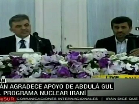 Irán agradece a Turquía apoyo a su programa nuclear