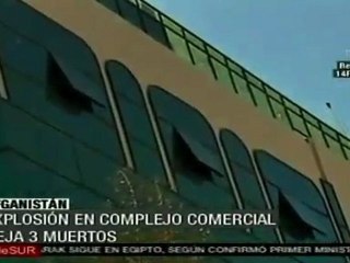 Bomba en complejo comercial de Afganistán, al menos 3 muertos