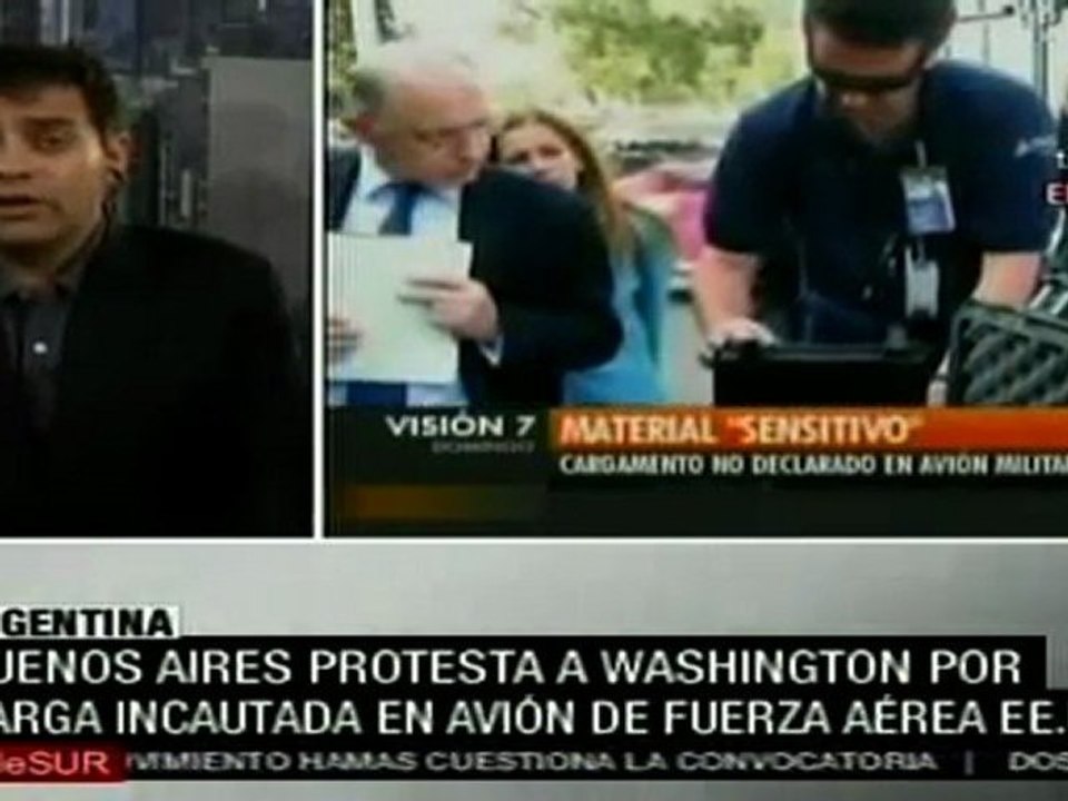 Argentina enviará protesta a EE.UU. por avión incautado con armas ilegales