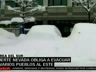 Fuerte nevada causa daños en Corea del Sur