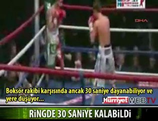Rakibine sadece 30 saniye dayanabildi