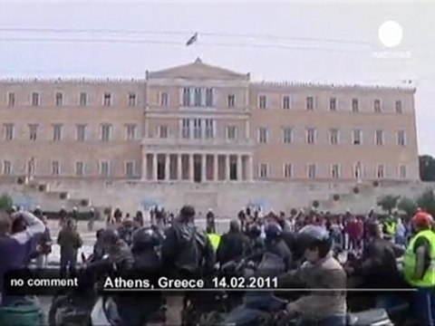 Bikers demonstrate in Athens against... - no comment