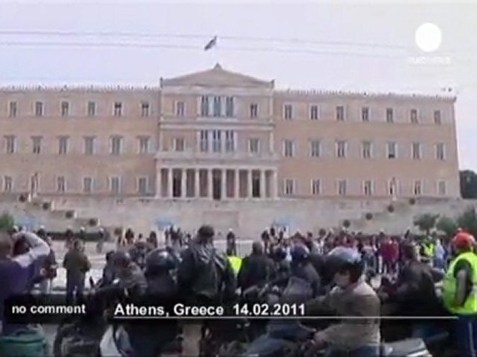 Bikers demonstrate in Athens against... - no comment