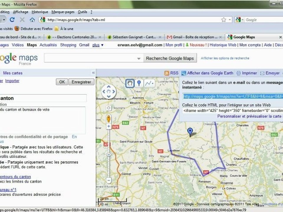 Intégrer la carte du canton