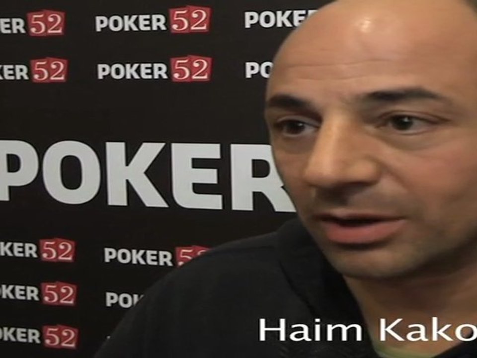 Haim Kakoun avant le début du Day2 High Roller