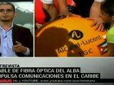 Cable de fibra óptica del ALBA impulsa comunicaciones en El Caribe