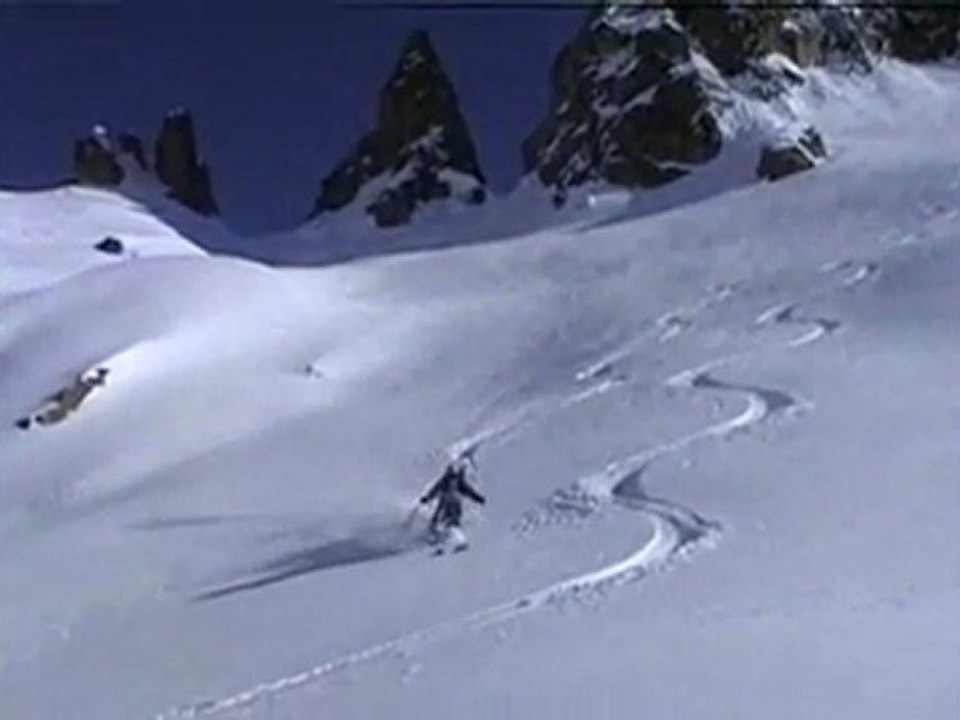Turns in Patagonia powder, Cerro Catedral backcountry