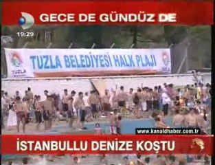 kanal d - İstanbul'da bugün plajlar doldu taştı.