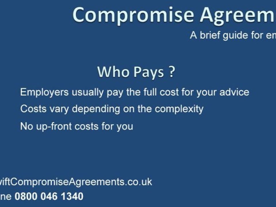 What is a compromise agreement? swift compromise agreements