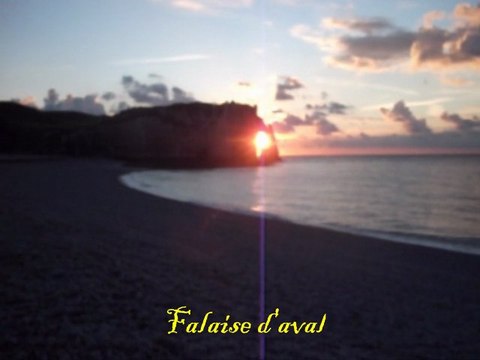 Coucher soleil sous arche Etretat HD (A.S)