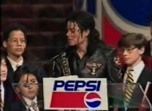 Michael Jackson Pepsi speech 1992