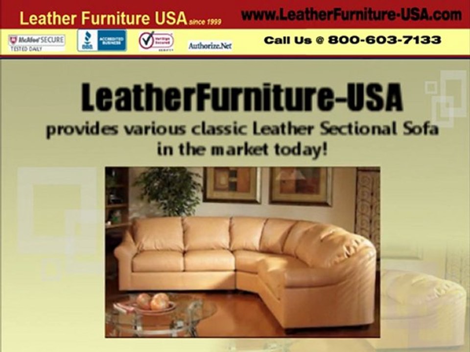 Classic Leather Sectional Sofa