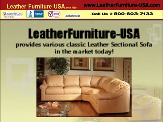 Classic Leather Sectional Sofa