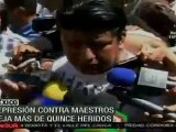 Más de 15 heridos en Oaxaca, por represión policial contra protesta de maestros
