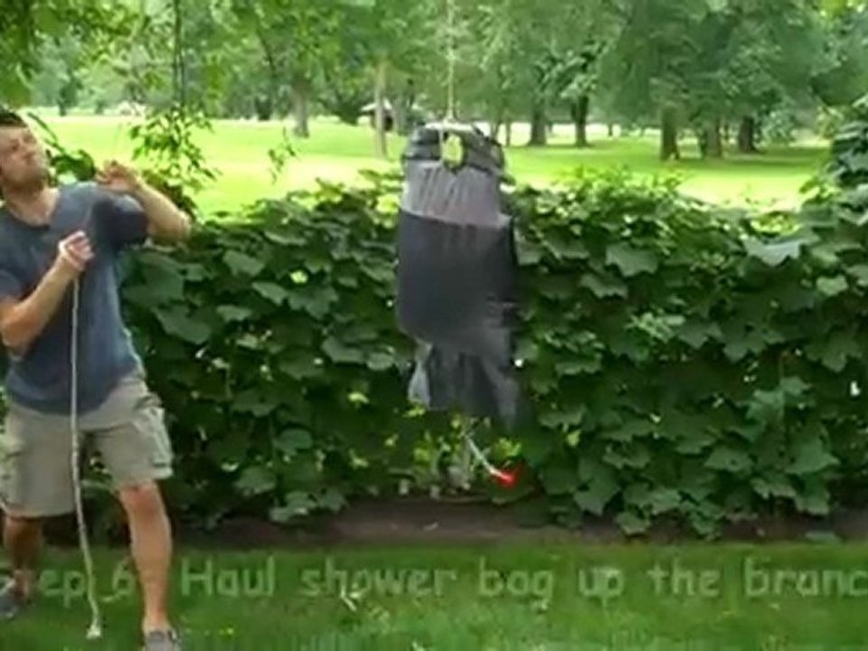 How To Hang A Solar Shower Bag video Dailymotion