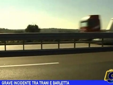 BARLETTA | Grave incidente tra Trani e Barletta