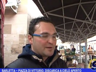 BARLETTA | Piazza di Vittorio, discarica a cielo aperto