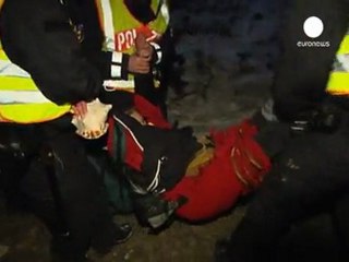 Activists try to stop German nuclear waste train