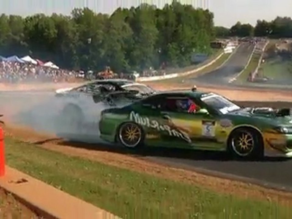 Vaughn Gittin Jr. Ford Mustang Drigfting at Road America in Brasleton, GA - Monster Energy Drift