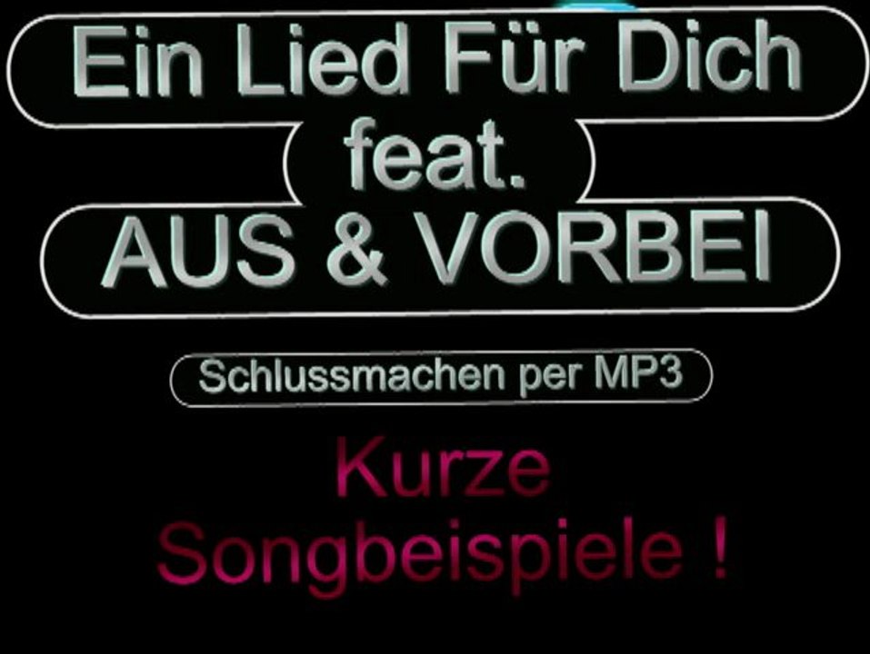 Schlußmachsongs von Ein Lied fuer Dich feat. Aus & Vorbei