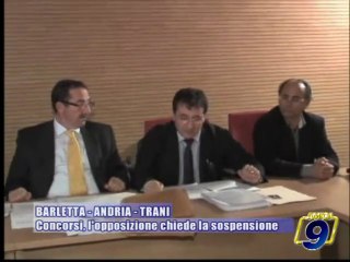BARLETTA - ANDRIA - TRANI | Concorsi, l'opposizione chiede la sospensione