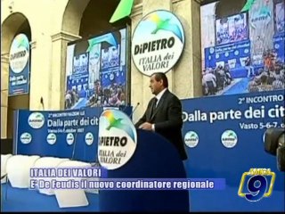 ITALIA DEI VALORI | E' De Feudis il nuovo coordinatore regionale
