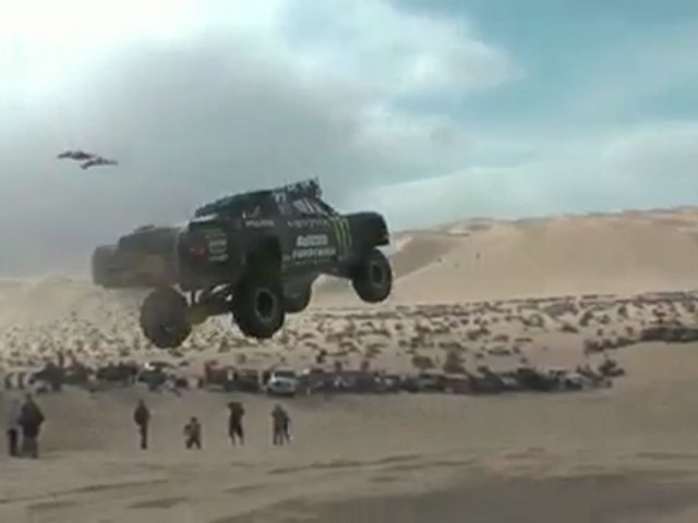 Robby Gordon Trophy Truck Jump