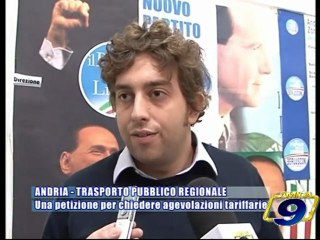 ANDRIA -TRASPORTO PUBBLICO REGIONALE | Una petizione per chiedere agevolazioni tariffarie