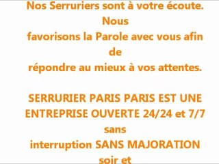 Serrurier Paris Paris- 06 30 22 29 72
