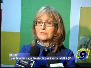TRANI | Lunedì incontro in Provincia con i vertici dell'AQP